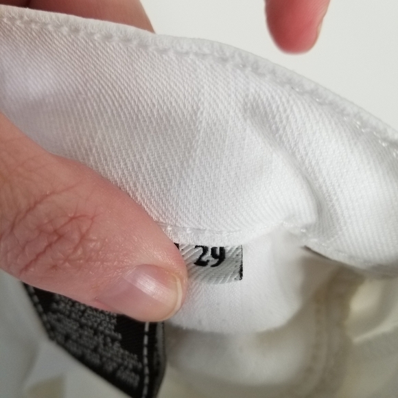 7 For All Mankind Straight Leg Denim Jeans Clean White Size 29 - Picture 11 of 13